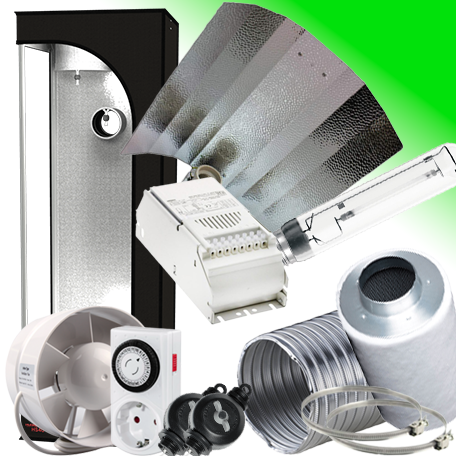 NDL Growbox Komplettset mit Hochdrucklampe Reflektor Abluft und Aktivkohlefilter